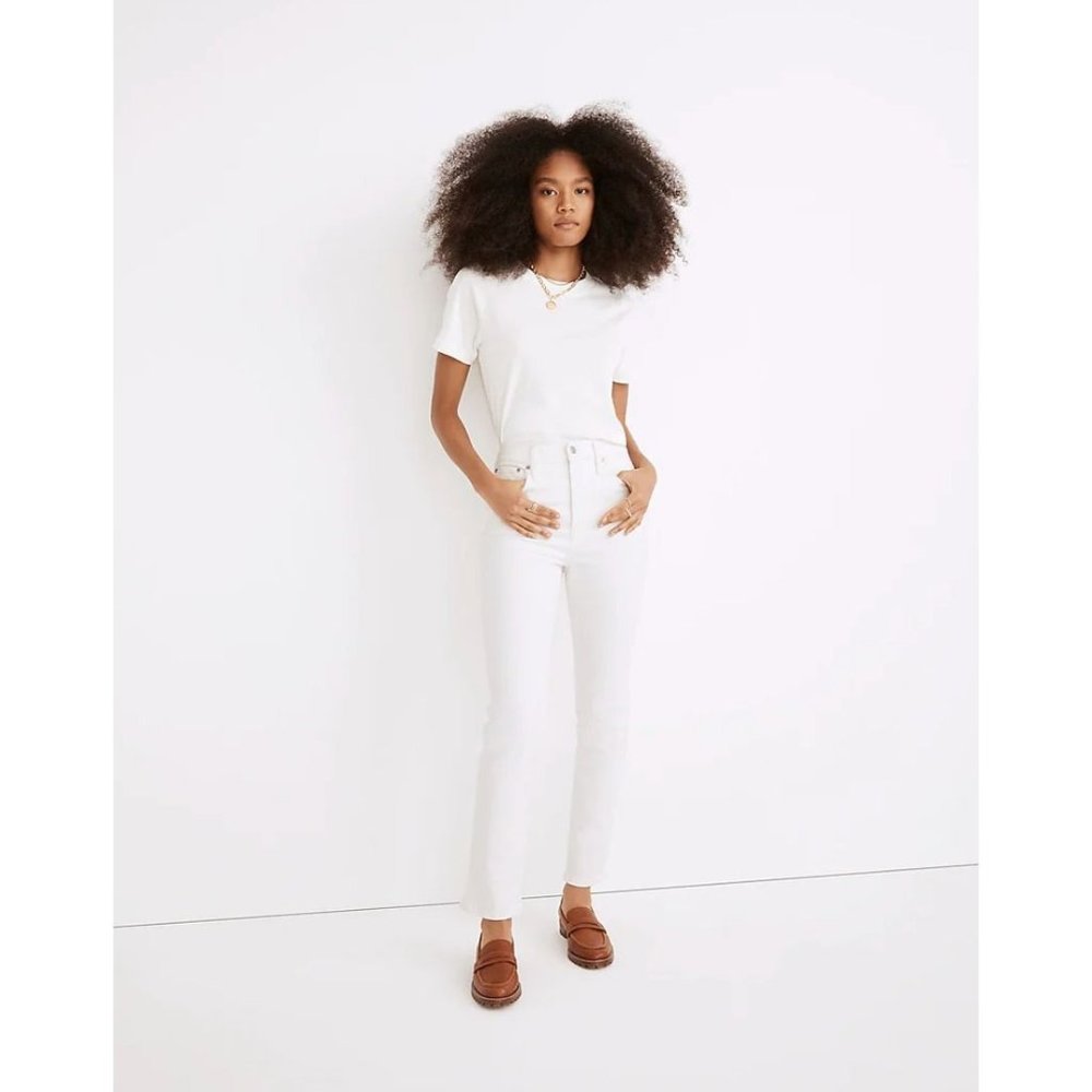 Madewell ND501 The Perfect Vintage Jean White Jeans Sz 31